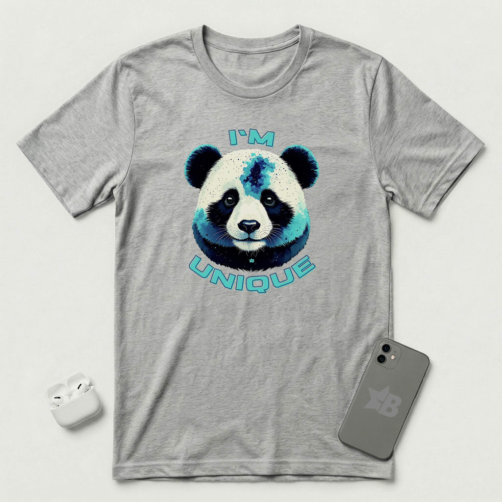 I'm Unique - Blue Panda - T-Shirt - Athletic Heather mockup