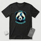 I'm Unique - Blue Panda - T-Shirt - Black mockup