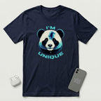 I'm Unique - Blue Panda - T-Shirt - Navy mockup