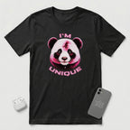 I'm Unique - Pink Panda - T-Shirt - Black mockup
