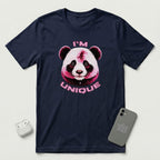 I'm Unique - Pink Panda - T-Shirt - Navy mockup