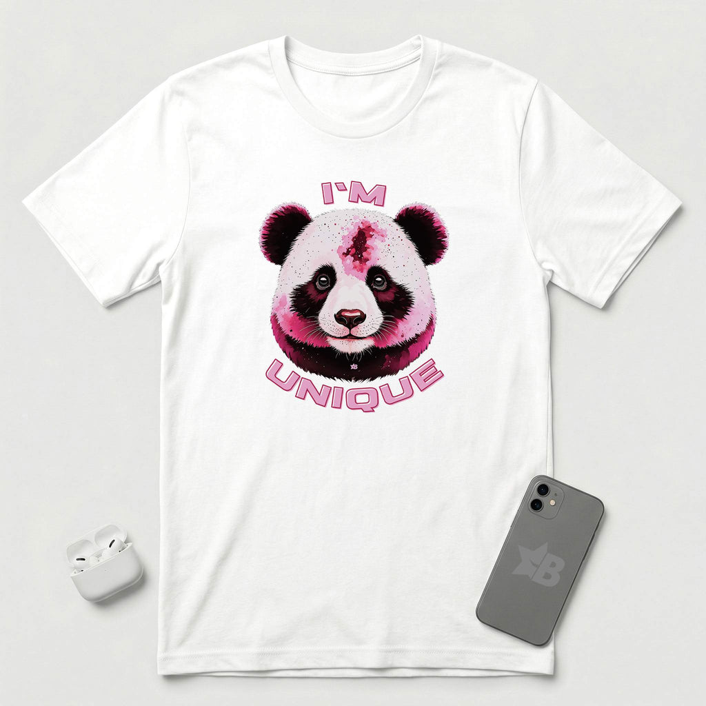 I'm Unique - Pink Panda - T-Shirt - White mockup