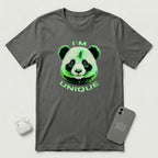 I'm Unique - Green Panda - T-Shirt - Asphalt mockup