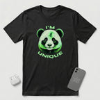 I'm Unique - Green Panda - T-Shirt - Black mockup