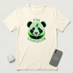 I'm Unique - Green Panda - T-Shirt - Natural mockup