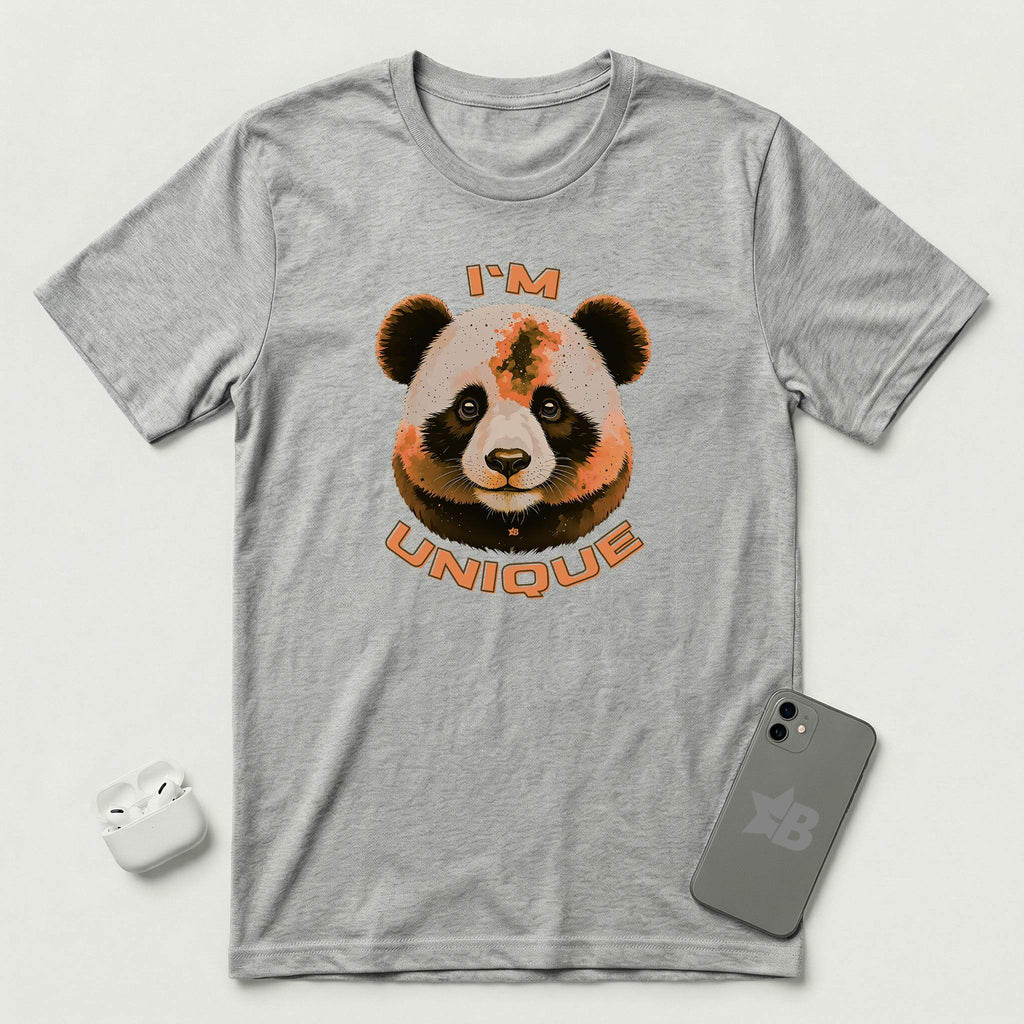 I'm Unique - Orange Panda - T-Shirt - Athletic Heather mockup