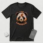 I'm Unique - Orange Panda - T-Shirt - Black mockup