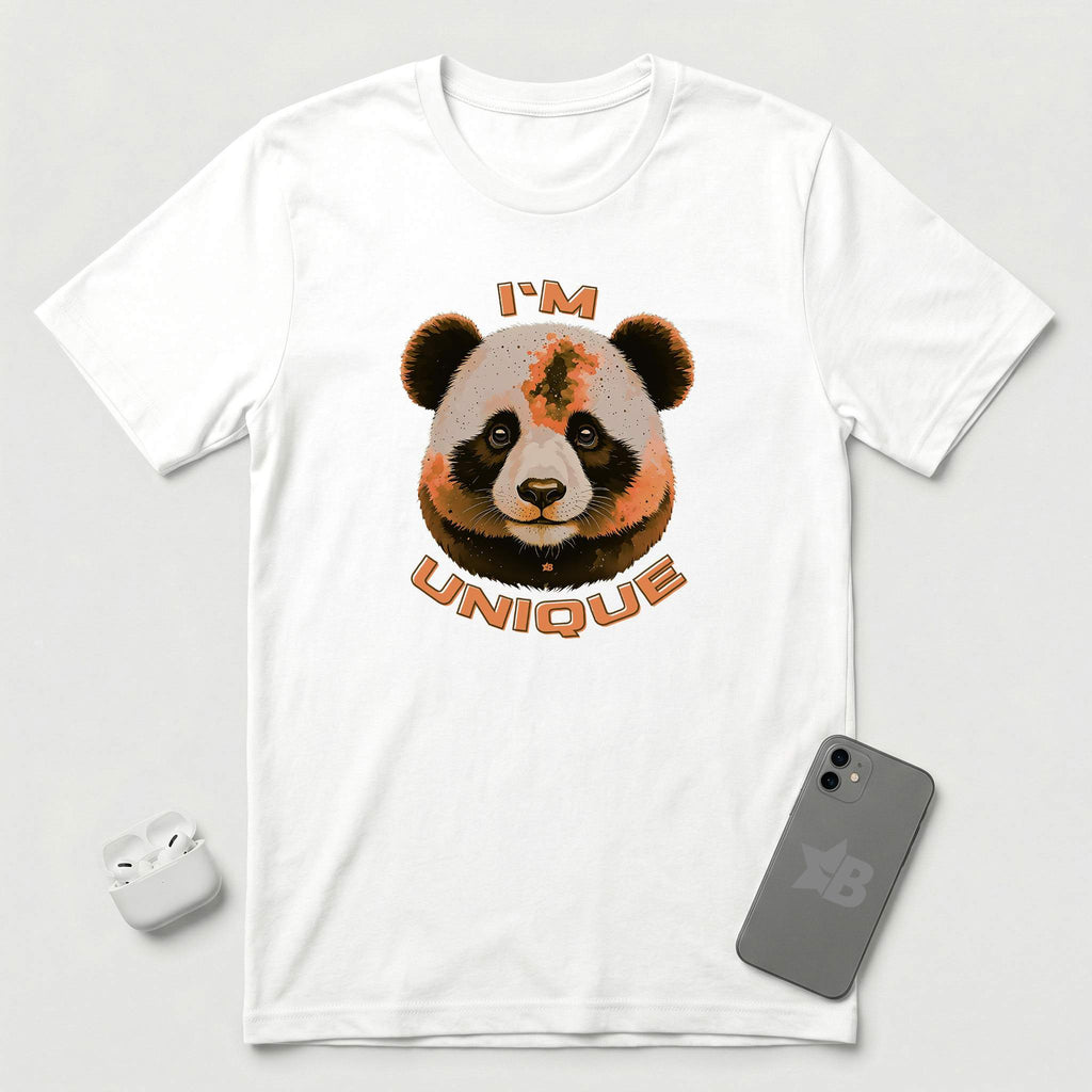 I'm Unique - Orange Panda - T-Shirt - White mockup