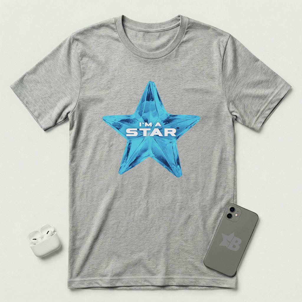 I'm a Star - Blue Star - T-Shirt - Athletic Heather mockup