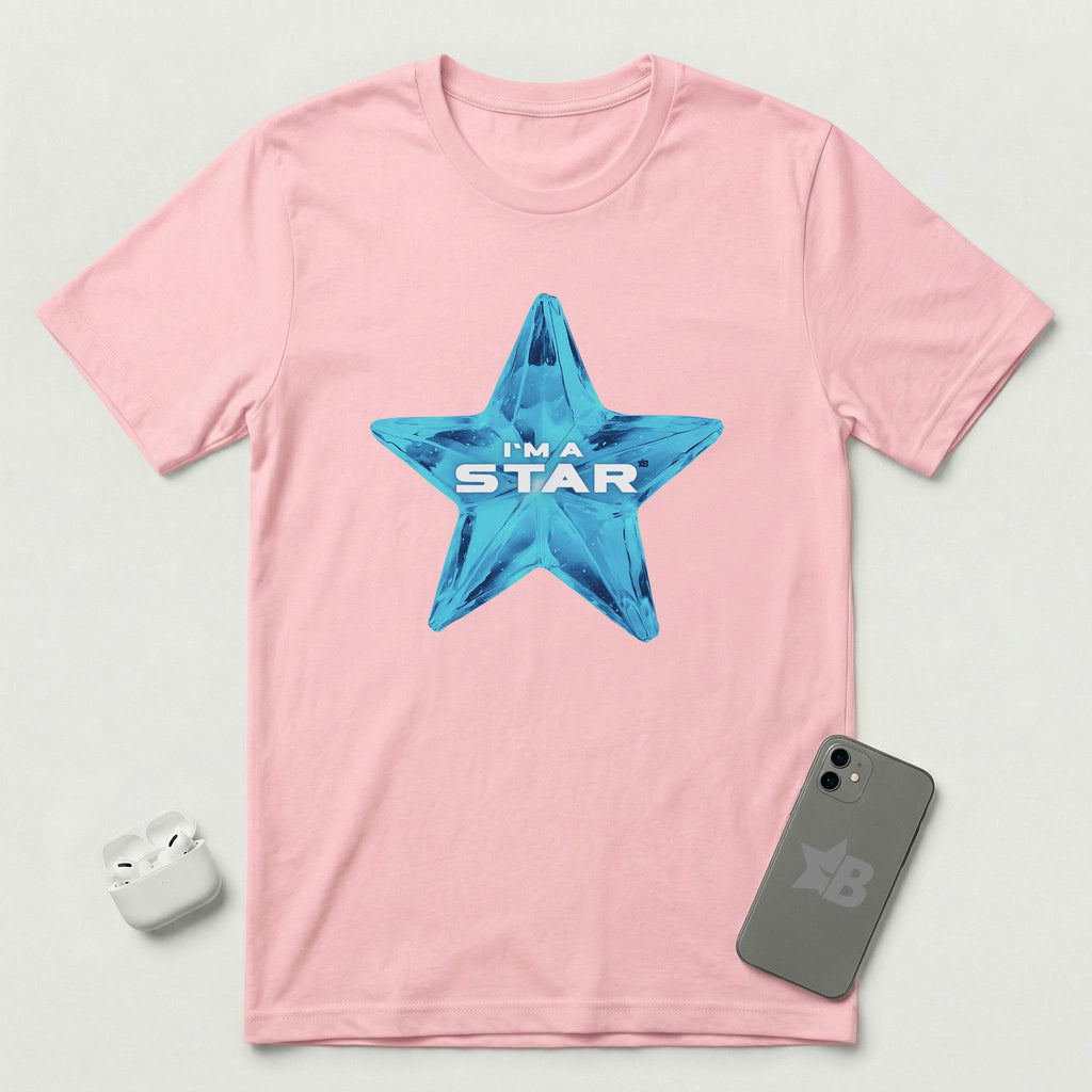 I'm a Star - Blue Star - T-Shirt - Pink mockup