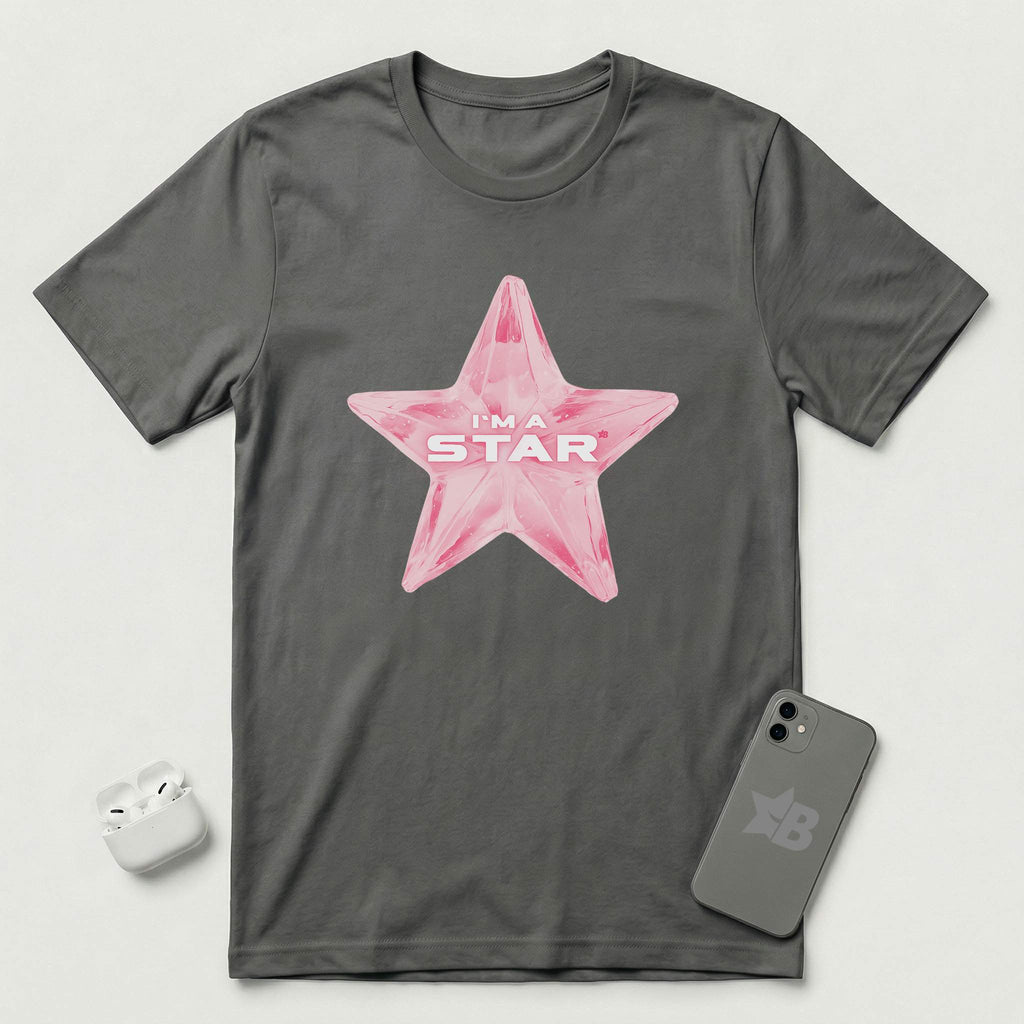 I'm a Star - Pink Star - T-Shirt - Asphalt mockup