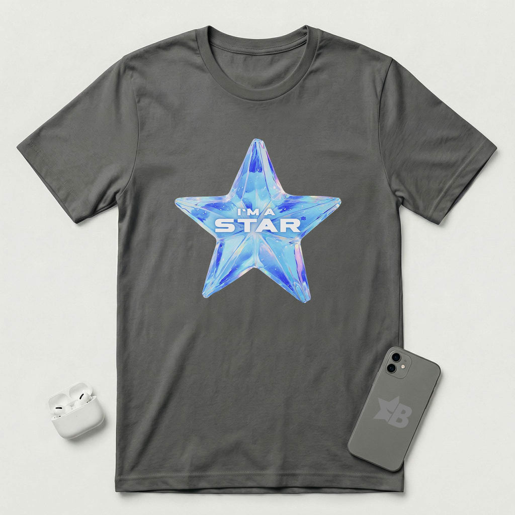 I'm a Star - Holographic Star - T-Shirt - Asphalt mockup