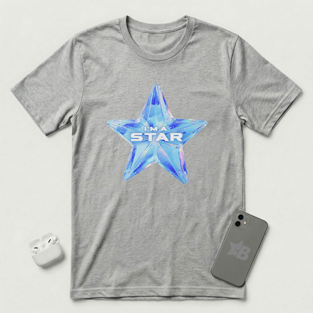 I'm a Star - Holographic Star - T-Shirt - Athletic Heather mockup