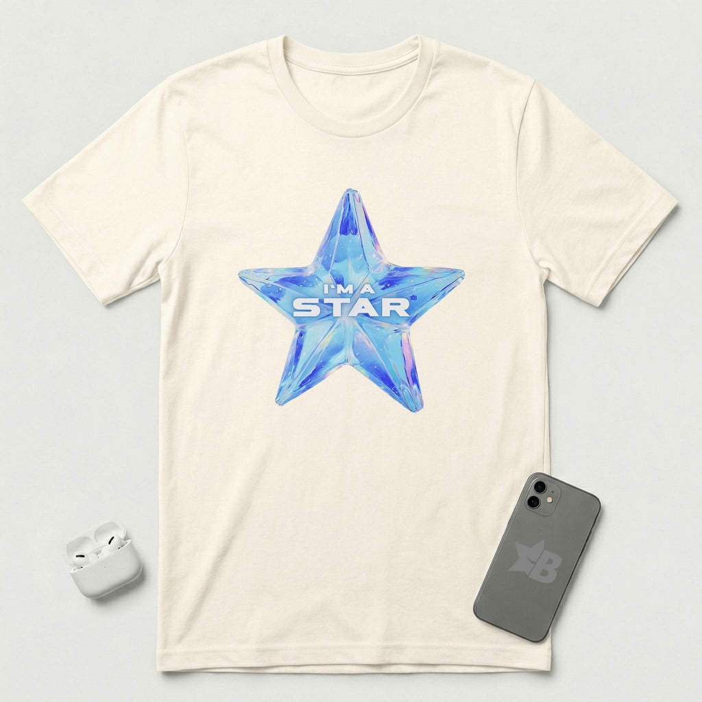 I'm a Star - Holographic Star - T-Shirt - Natural mockup
