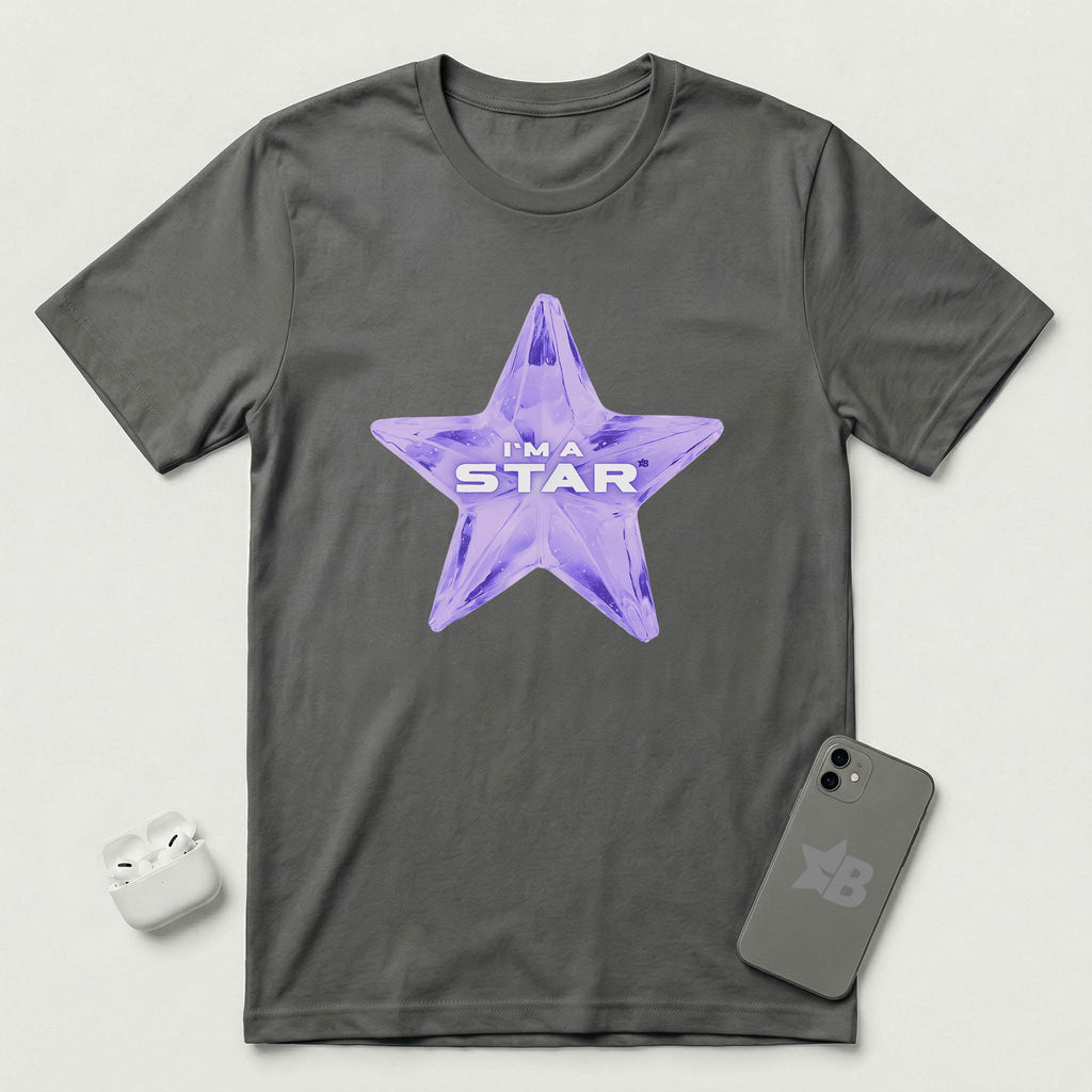 I'm a Star - Purple Star - T-Shirt - Asphalt mockup
