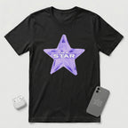 I'm a Star - Purple Star - T-Shirt - Black mockup