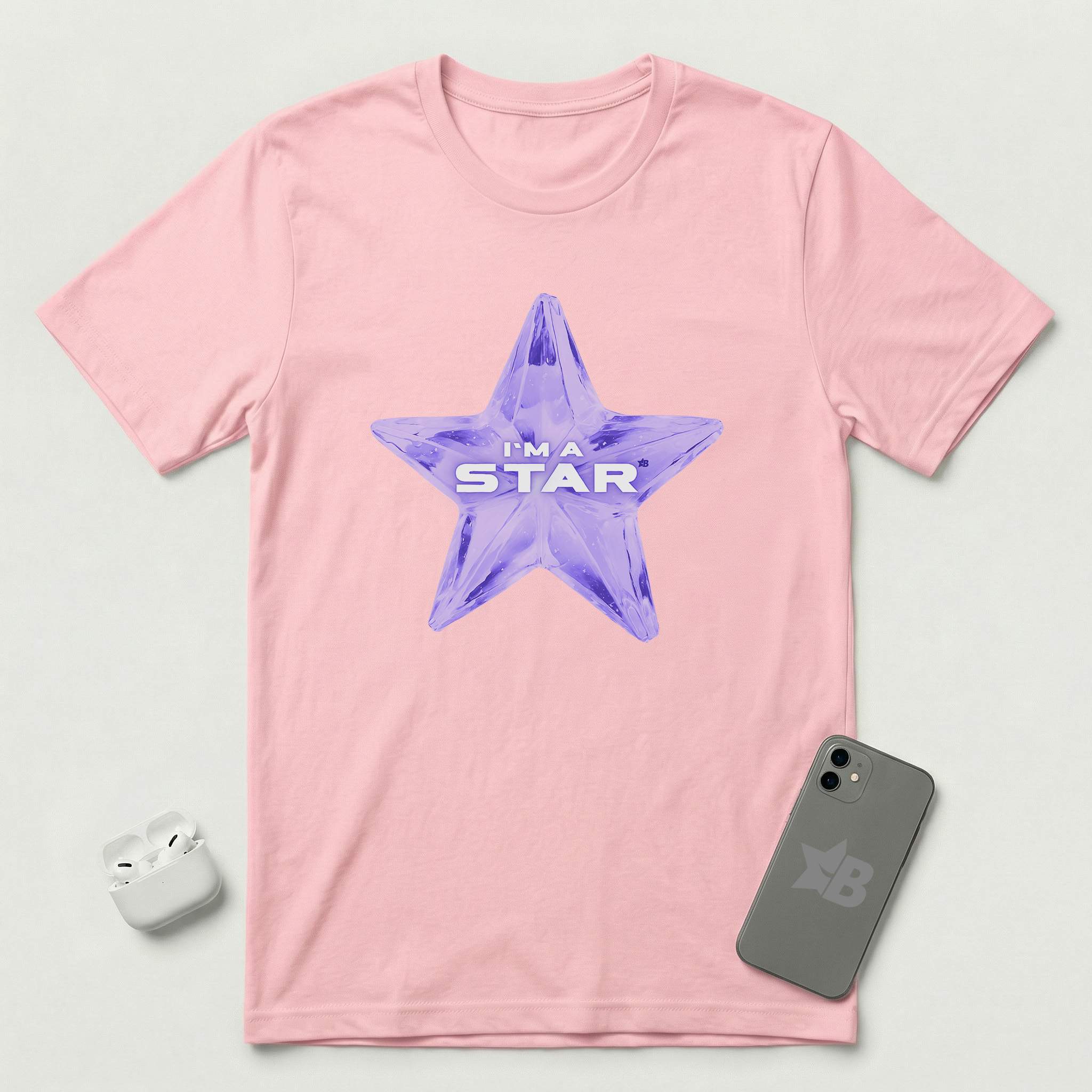 I'm a Star - Purple Star - T-Shirt - Pink mockup