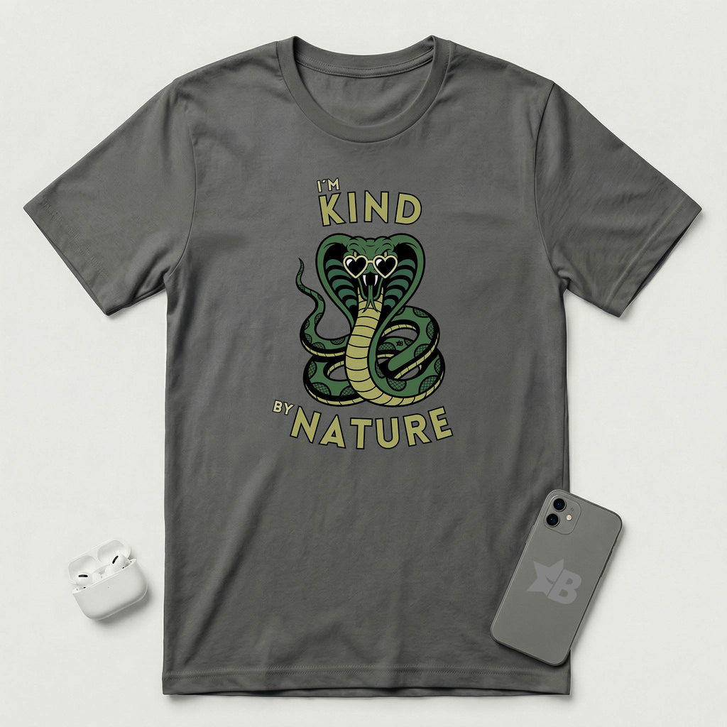I'm Kind by Nature - Green Cobra - T-Shirt - Asphalt mockup