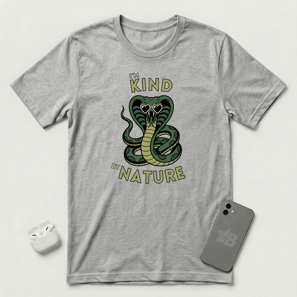I'm Kind by Nature - Green Cobra - T-Shirt - Athletic Heather mockup