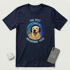 I'm Not Hearing You - Party Dog - T-Shirt - Navy mockup