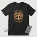 Too Blessed To Be Stressed - Sun Tree - T-Shirt - Black mockup