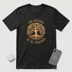 Too Blessed To Be Stressed - Sun Tree - T-Shirt - Black mockup