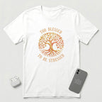 Too Blessed To Be Stressed - Sun Tree - T-Shirt - White mockup