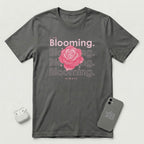 I am Blooming - Pink Flower - T-Shirt - Asphalt mockup