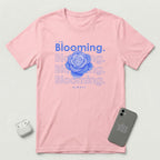 I am Blooming - Lavender Blue Flower - T-Shirt - Pink mockup