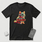 I am Bright -  Lava Glow Cat - T-Shirt - Black mockup
