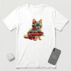 I am Bright -  Lava Glow Cat - T-Shirt - White mockup
