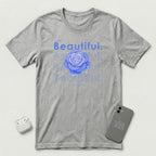 I am Beautiful - Lavender Blue Flower - T-Shirt - Athletic Heather mockup