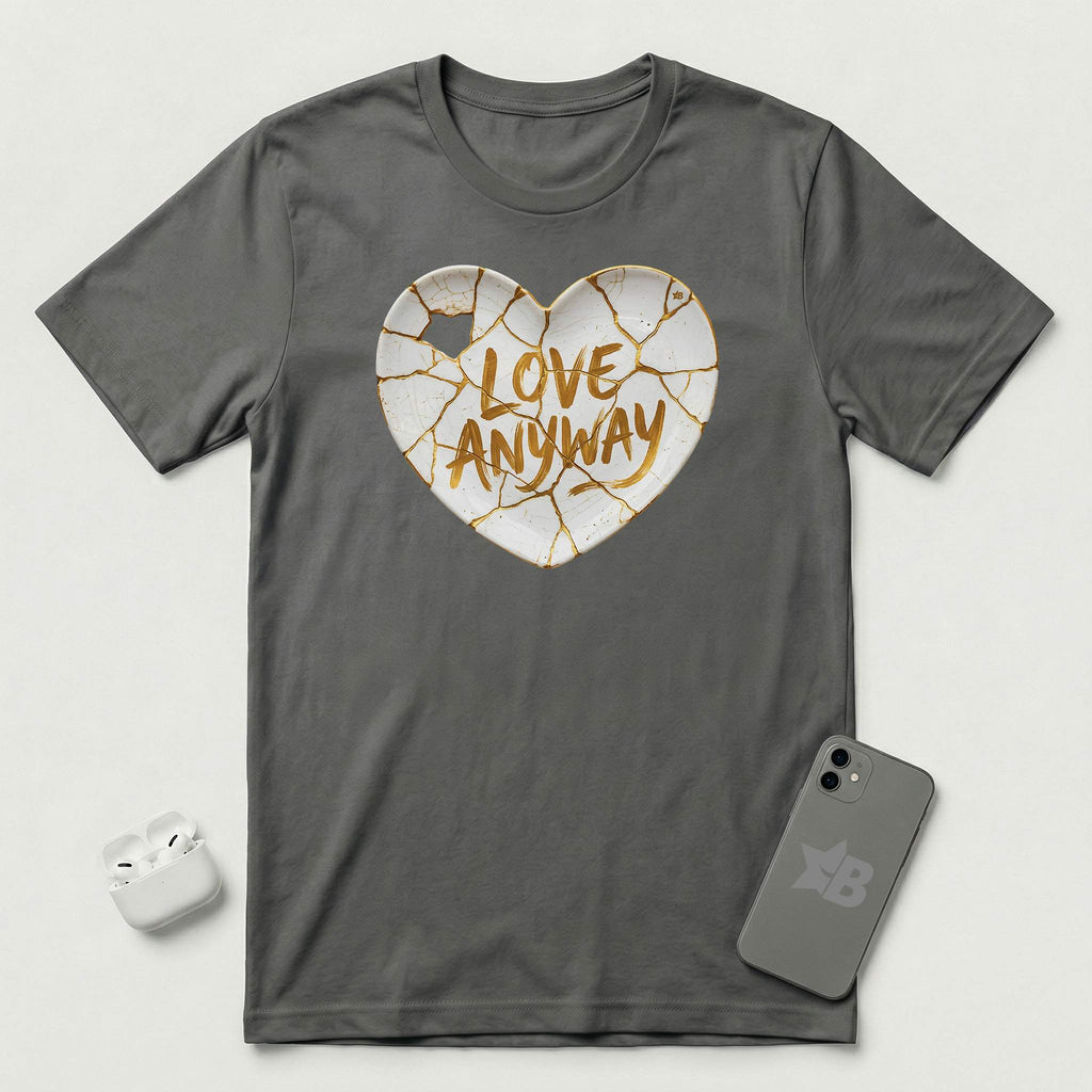 Love Anyway - Kintsugi - T-Shirt - Asphalt mockup