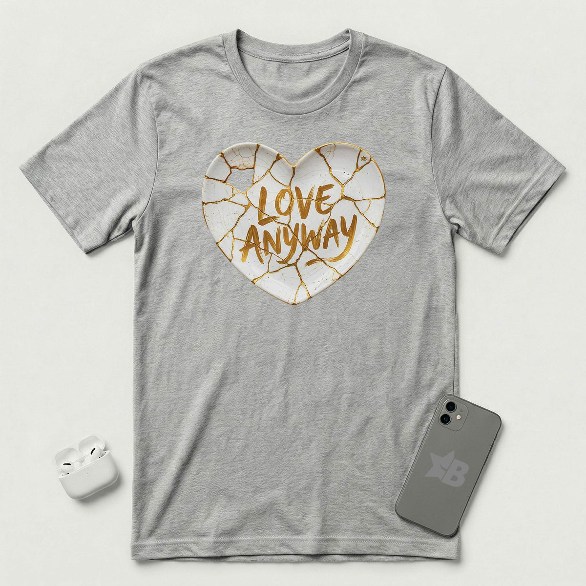Love Anyway - Kintsugi - T-Shirt - Athletic Heather mockup