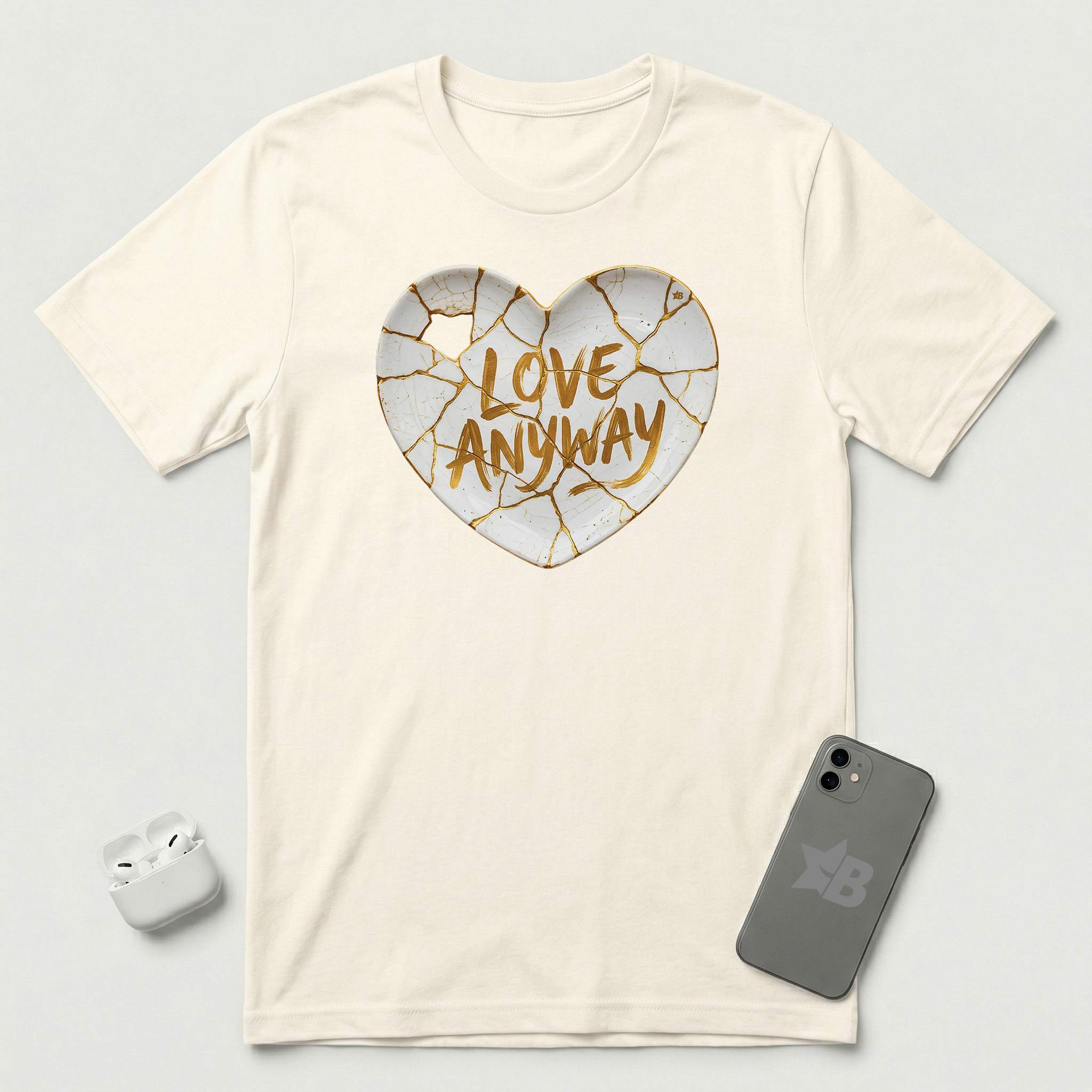 Love Anyway - Kintsugi - T-Shirt - Natural mockup