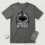 I Protect My Peace - Shark - T-Shirt - Asphalt mockup
