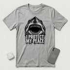 I Protect My Peace - Shark - T-Shirt - Athletic Heather mockup