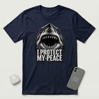 I Protect My Peace - Shark - T-Shirt - Navy mockup