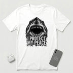 I Protect My Peace - Shark - T-Shirt - White mockup