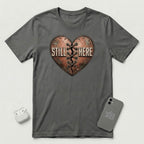 Still Here - Stitched Heart - T-Shirt - Asphalt mockup