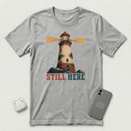 Still Here - Weathered Lighthouse - T-Shirt - Athletic Heather mockup