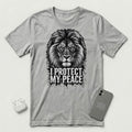 I Protect My Peace - Unshaken Lion - T-Shirt - Athletic Heather mockup
