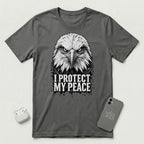 I Protect My Peace - Vigilant Eagle - T-Shirt - Asphalt mockup