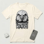 I Protect My Peace - Vigilant Eagle - T-Shirt - Natural mockup