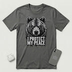 I Protect My Peace - Formidable Bear - T-Shirt - Asphalt mockup