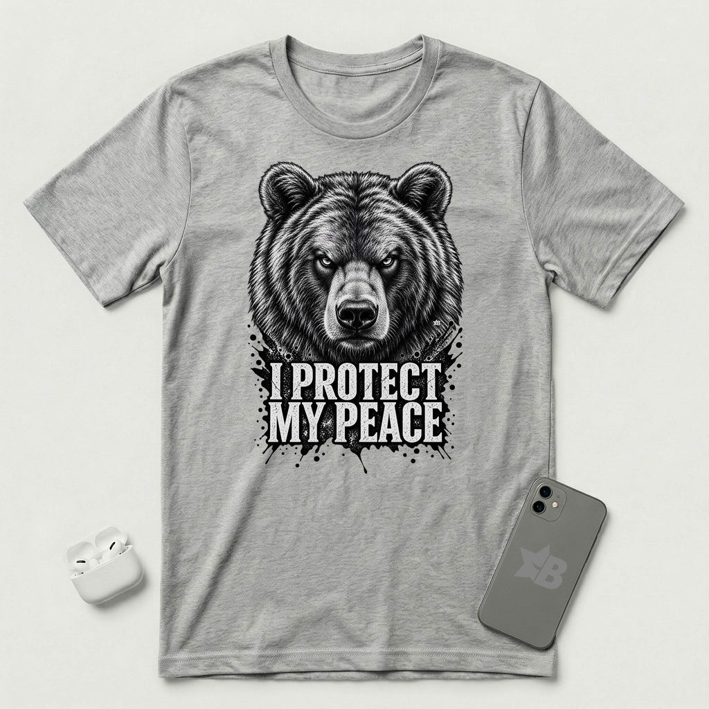 I Protect My Peace - Formidable Bear - T-Shirt - Athletic Heather mockup