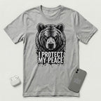 I Protect My Peace - Formidable Bear - T-Shirt - Athletic Heather mockup