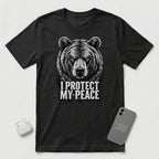 I Protect My Peace - Formidable Bear - T-Shirt - Black mockup