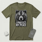 I Protect My Peace - Formidable Bear - T-Shirt - Military Green mockup