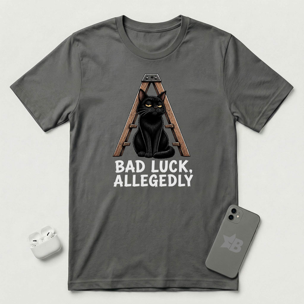 Bad Luck, Allegedly - Black Cat - T-Shirt - Asphalt mockup